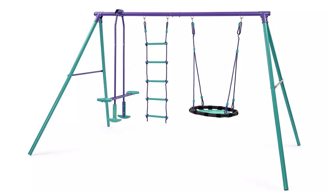 Plum Kids Garden Nest, Glider and Rope Ladder Swing Set - Argos