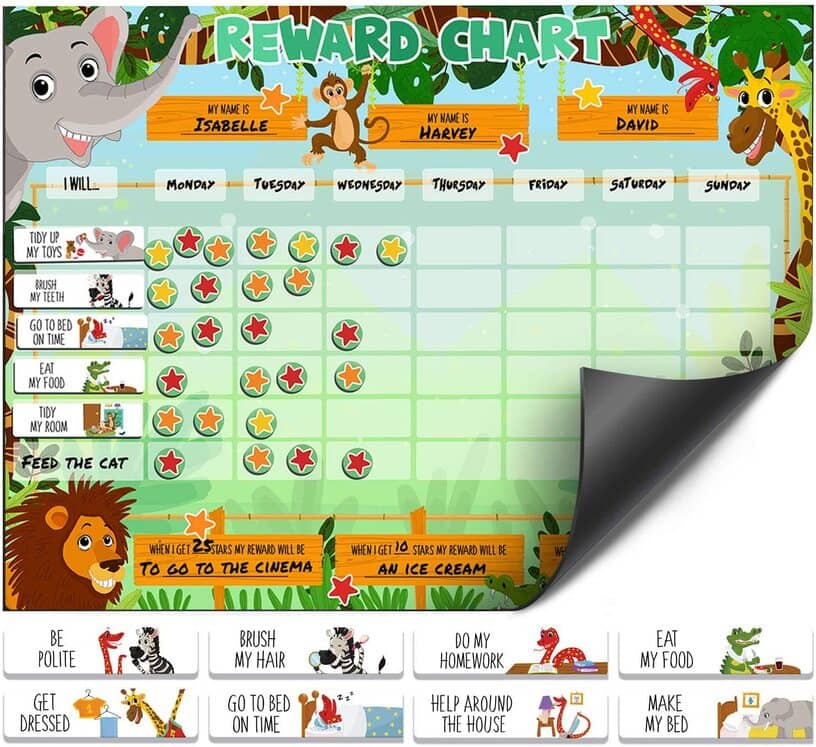 Luigi's Safari Animal Magnetic Reward Chart