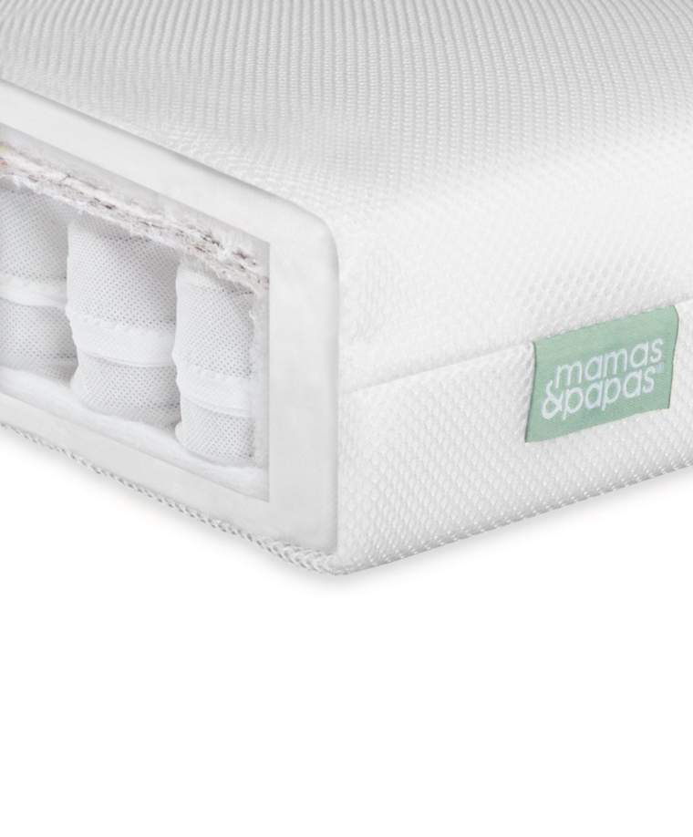 Premium Pocket Spring Cot Mattress - Mamas and Papas.