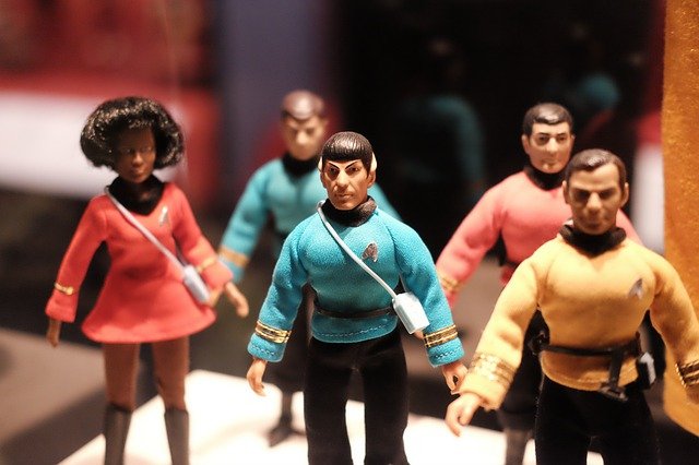 Group of Star trek figurines inspiring names.