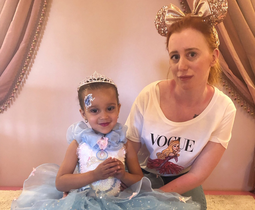 Emma Hayes and her daughter getting in the Disney spirit.