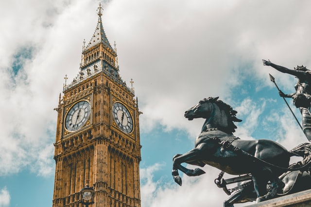 London is famous for its red phone boxes and black cabs.