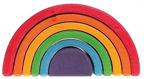 Grimm's 6 Piece Wooden Rainbow.