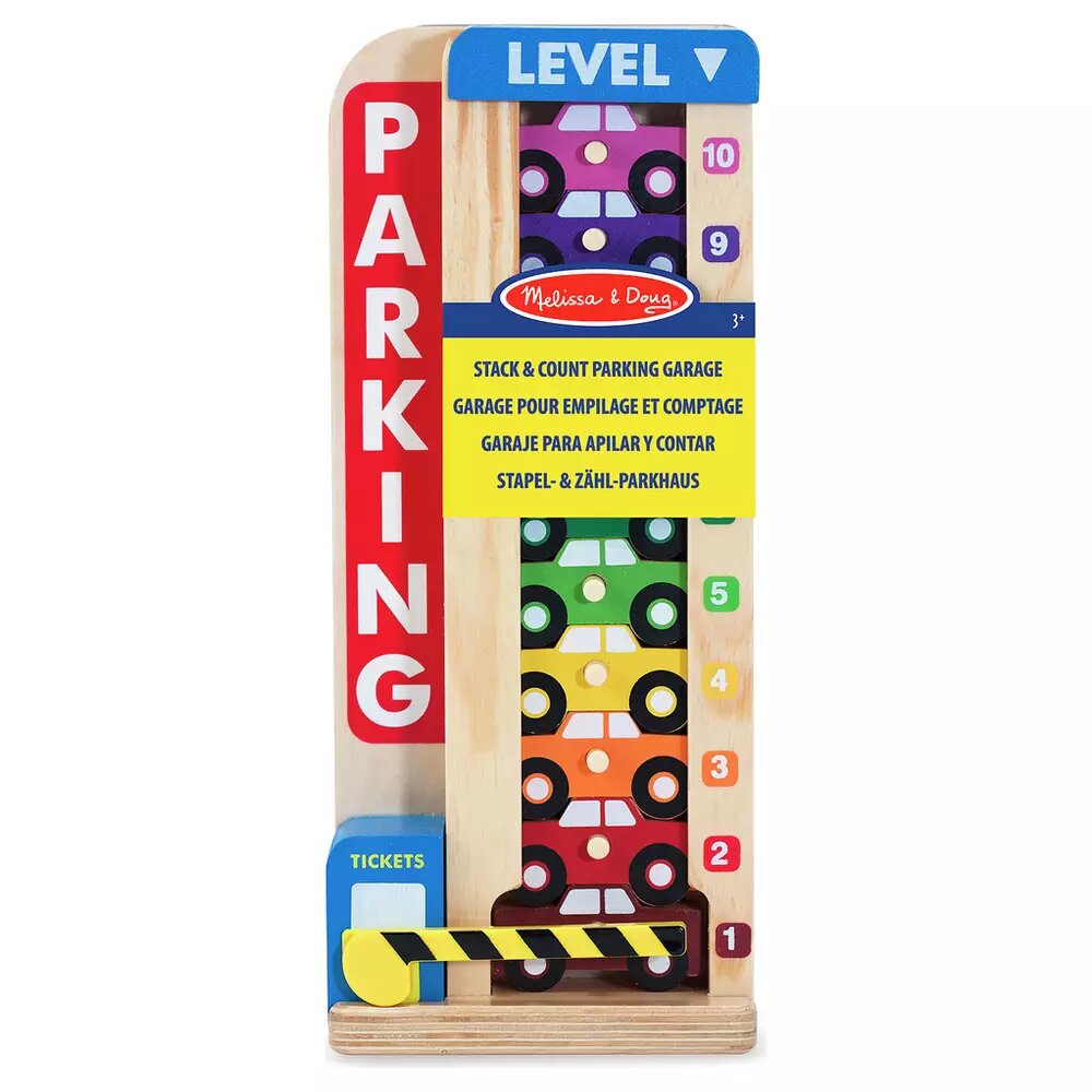 Melissa & Doug Stack And Count Parking Garage Playset.