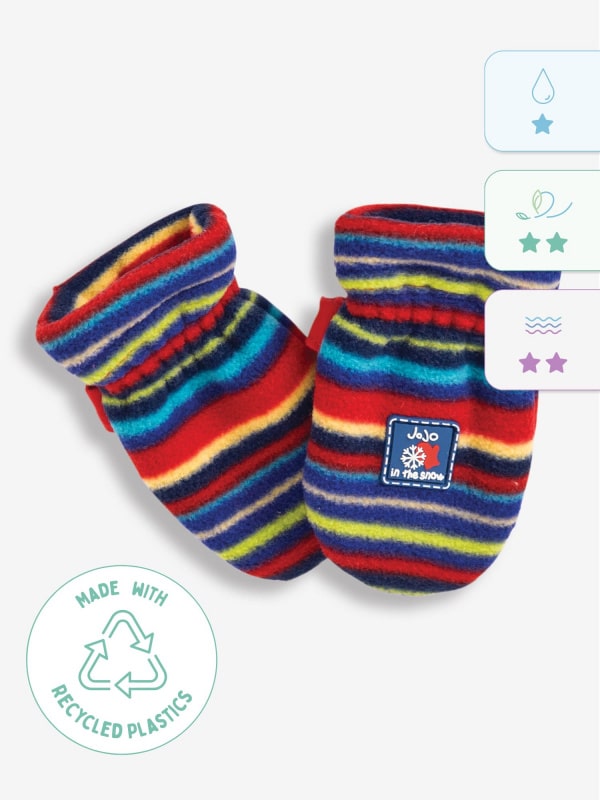 Printed Polarfleece Pop On Mittens - Jojo Maman Bebe.