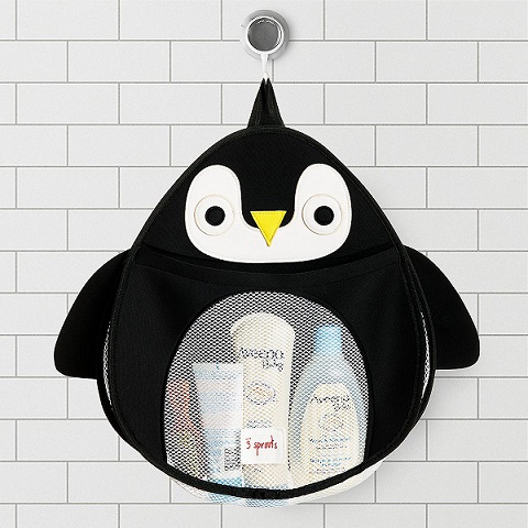 3 Sprouts Penguin Bath Toy Organiser.