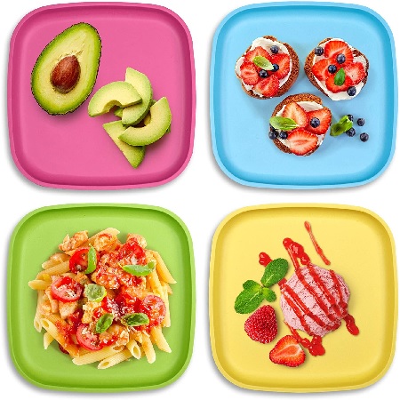 GET FRESH Bamboo Kids' Plates 4-Pack.