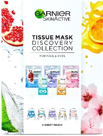 Garnier Tissue Mask Discovery Collection.