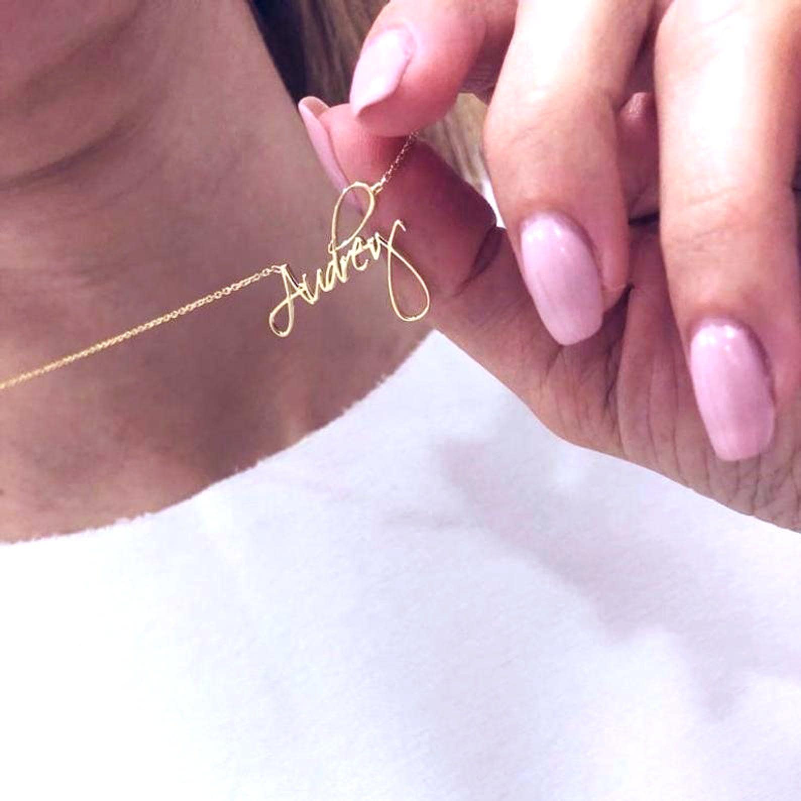 Personalized Script Name Necklace.