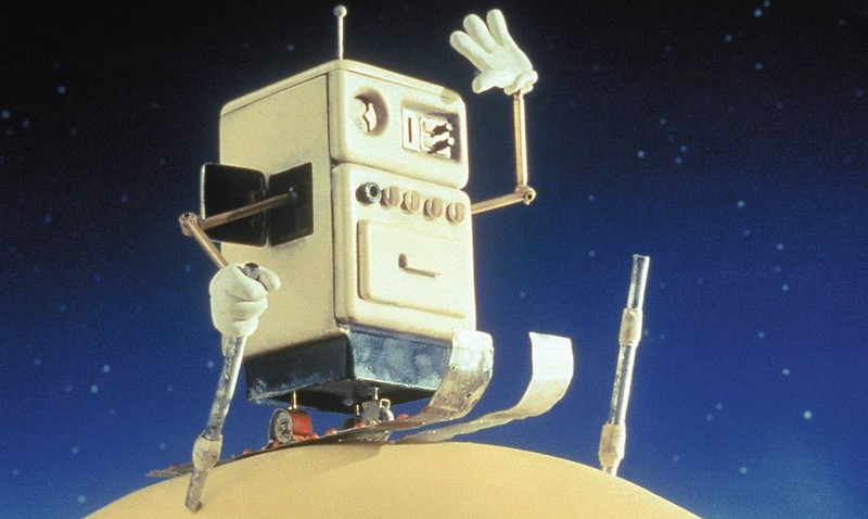 The least familiar robot comes from the Wallace and Gromit film, 1988’s A Grand Day Out.