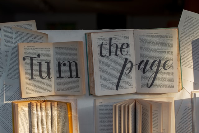 Keep turning the pages of a book to learn.