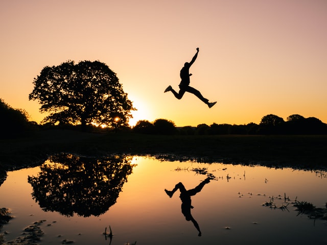 Leap of faith helps climb mountains.