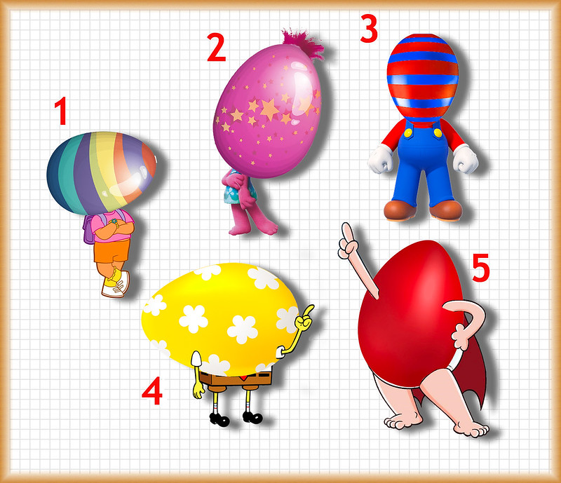 This image features five well known children’s characters.