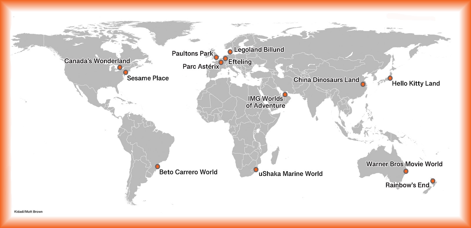 Map of the family theme park