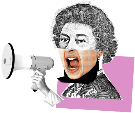 Megaphones with smoke