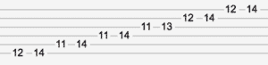 tablature gamme pentatonique majeure