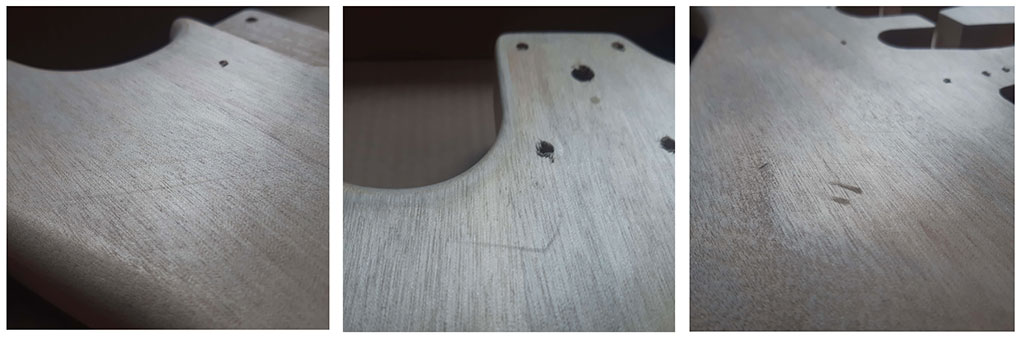 finitions corps guitare strato montage en kit