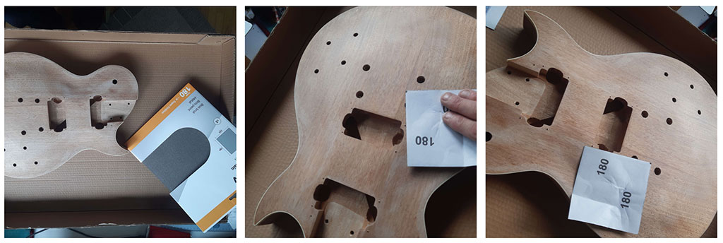ponçage corps guitare en kit harley benton