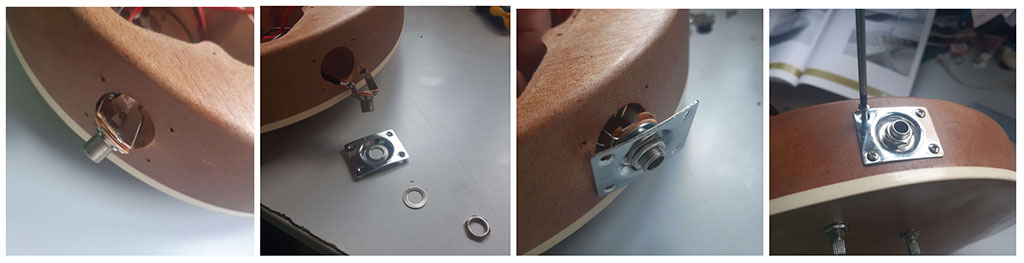 électronique les paul guitare en kit fiche jack step 5