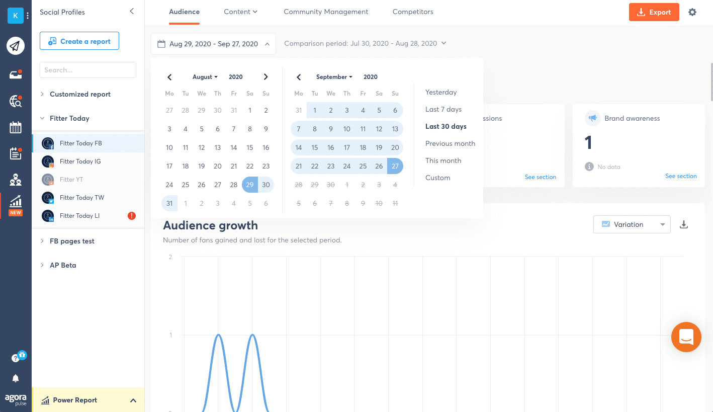Agorapulse - great social media management tool for multiple social media accounts