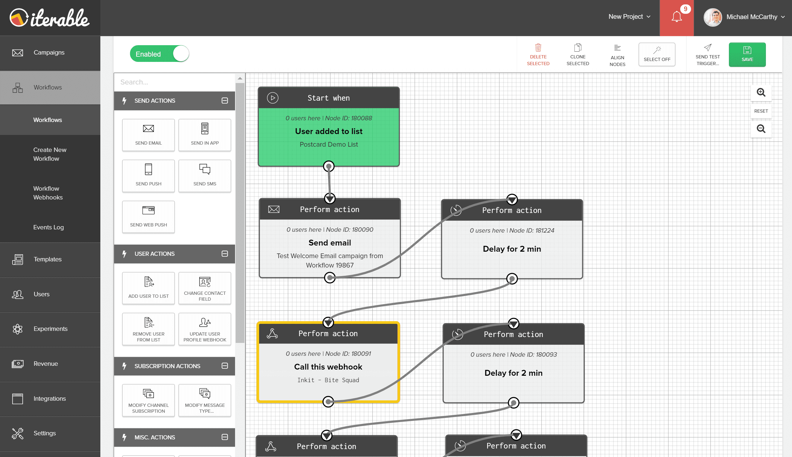 Iterable email marketing automation