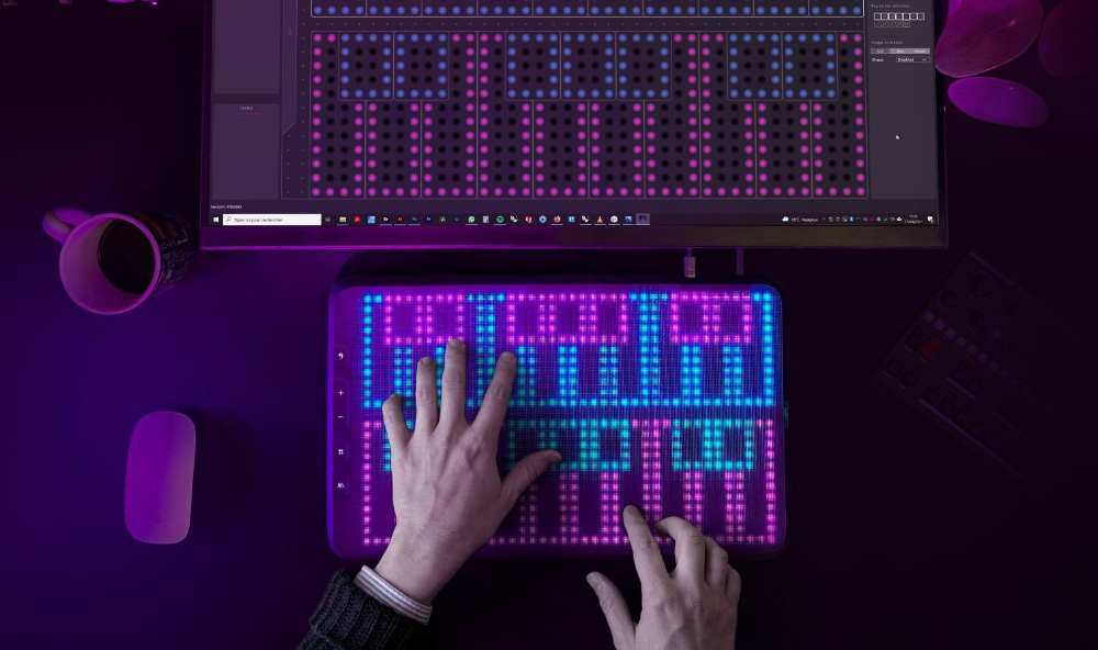 PC and Erae gear synchronized live