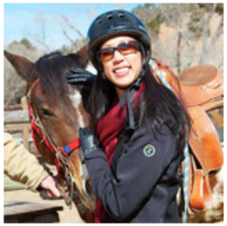 Example profile photo: Distracting background and too informal.