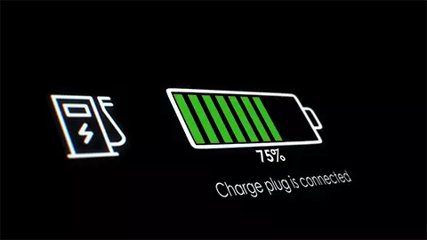 Electric car gauge battery charge