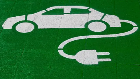 Green EV sign