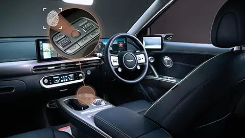 Dentro del SUV eléctrico Genesis GV60