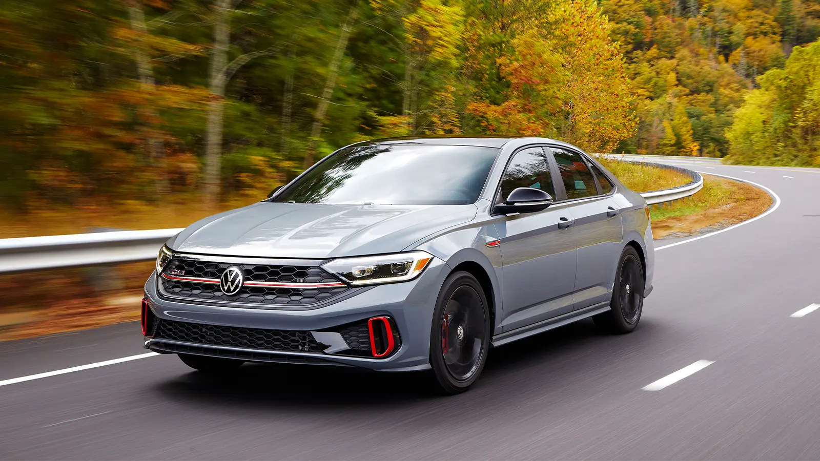 Volkswagen Jetta Driving in the Fall