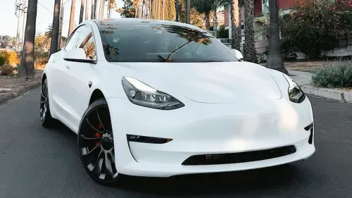 Tesla Model Y in white