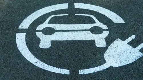 Electric car parking sign