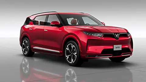 Vietnamese startup VinFast red exterior model 