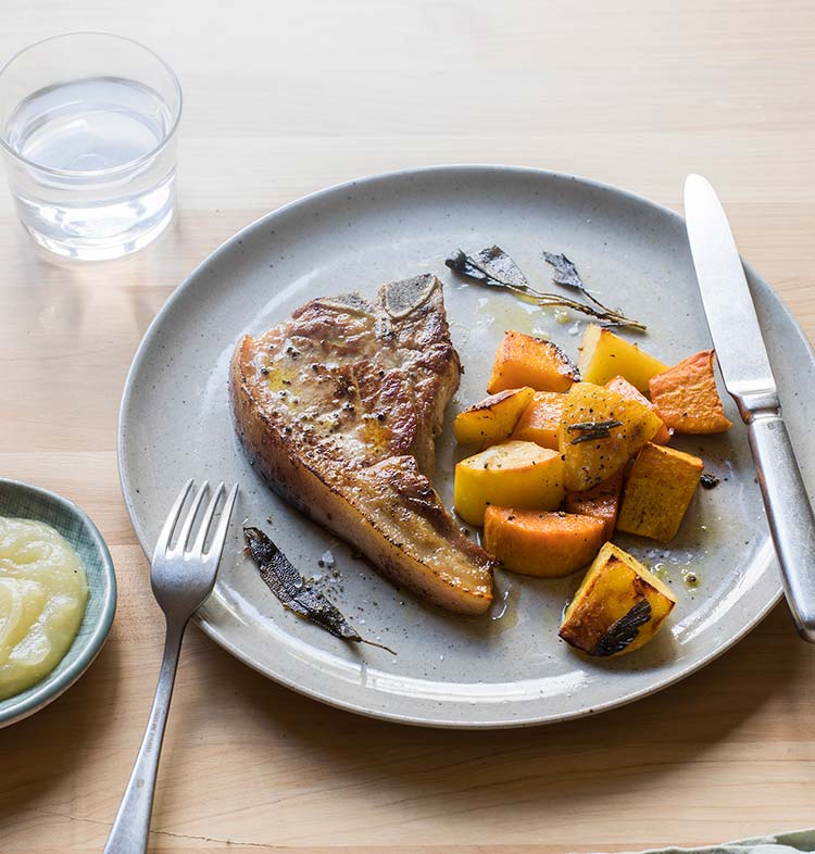 One Pan Vegetables with Pork Loin Chops NZ Pork 6+2+2