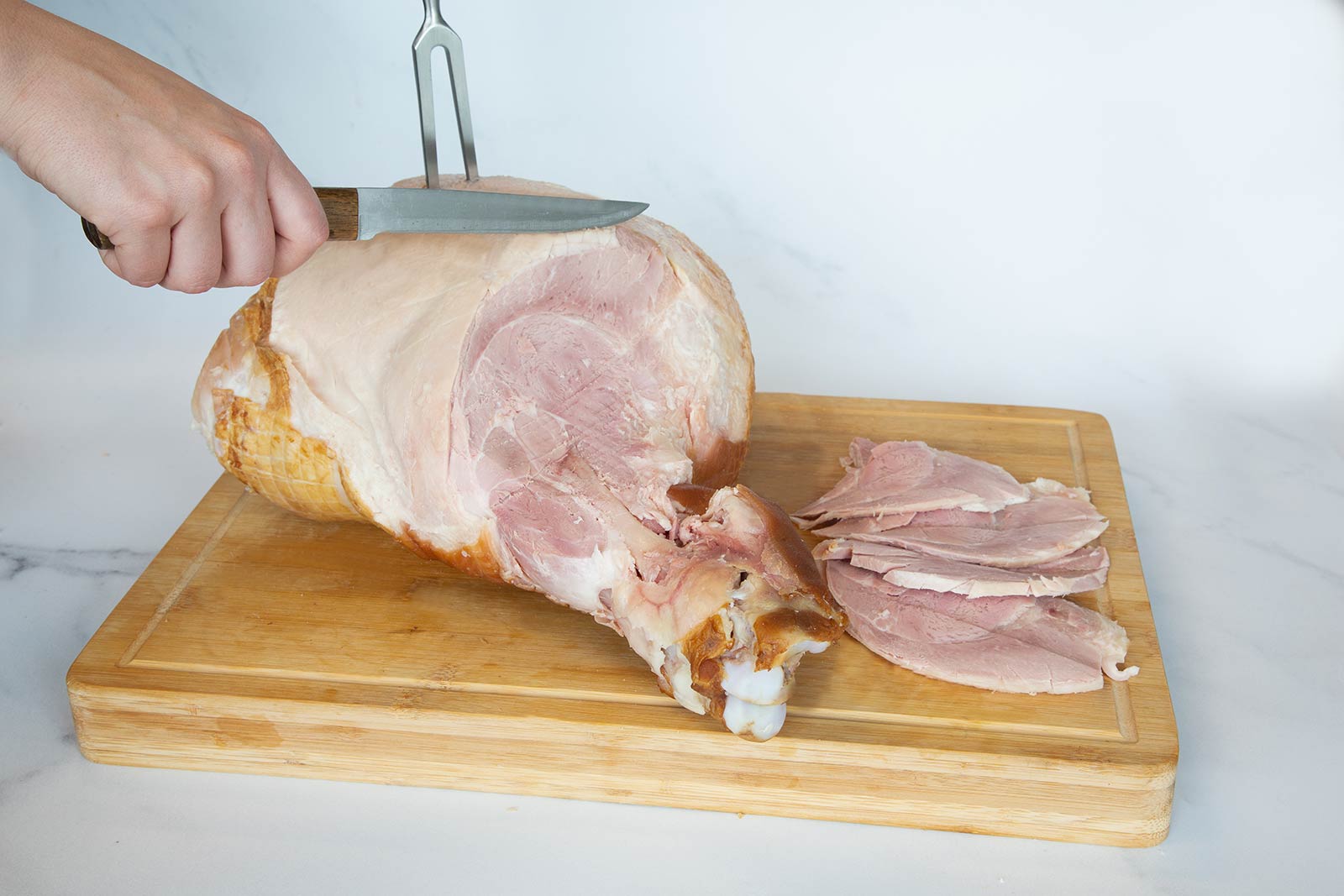 Carving a ham NZ Pork