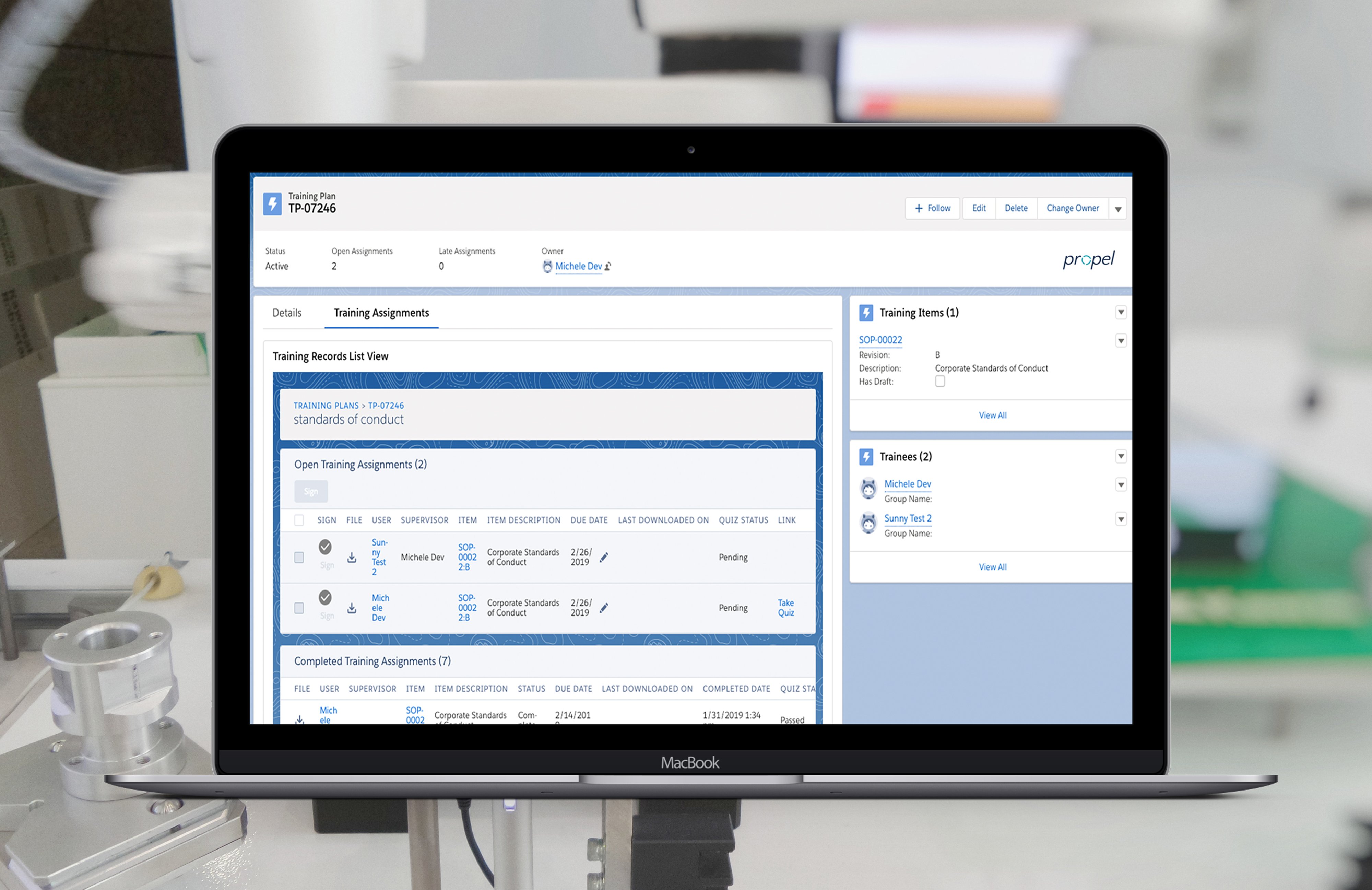 Propel's QMS solution