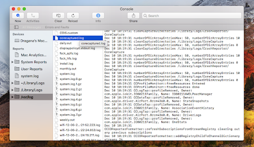 what are mac log files