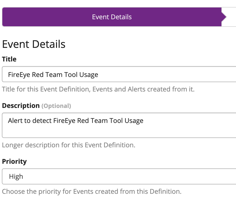 Graylog Alert Event Details