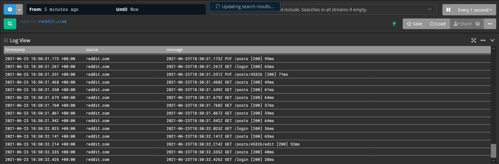 Log View