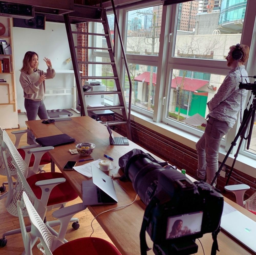 Working in the Skyrocket office