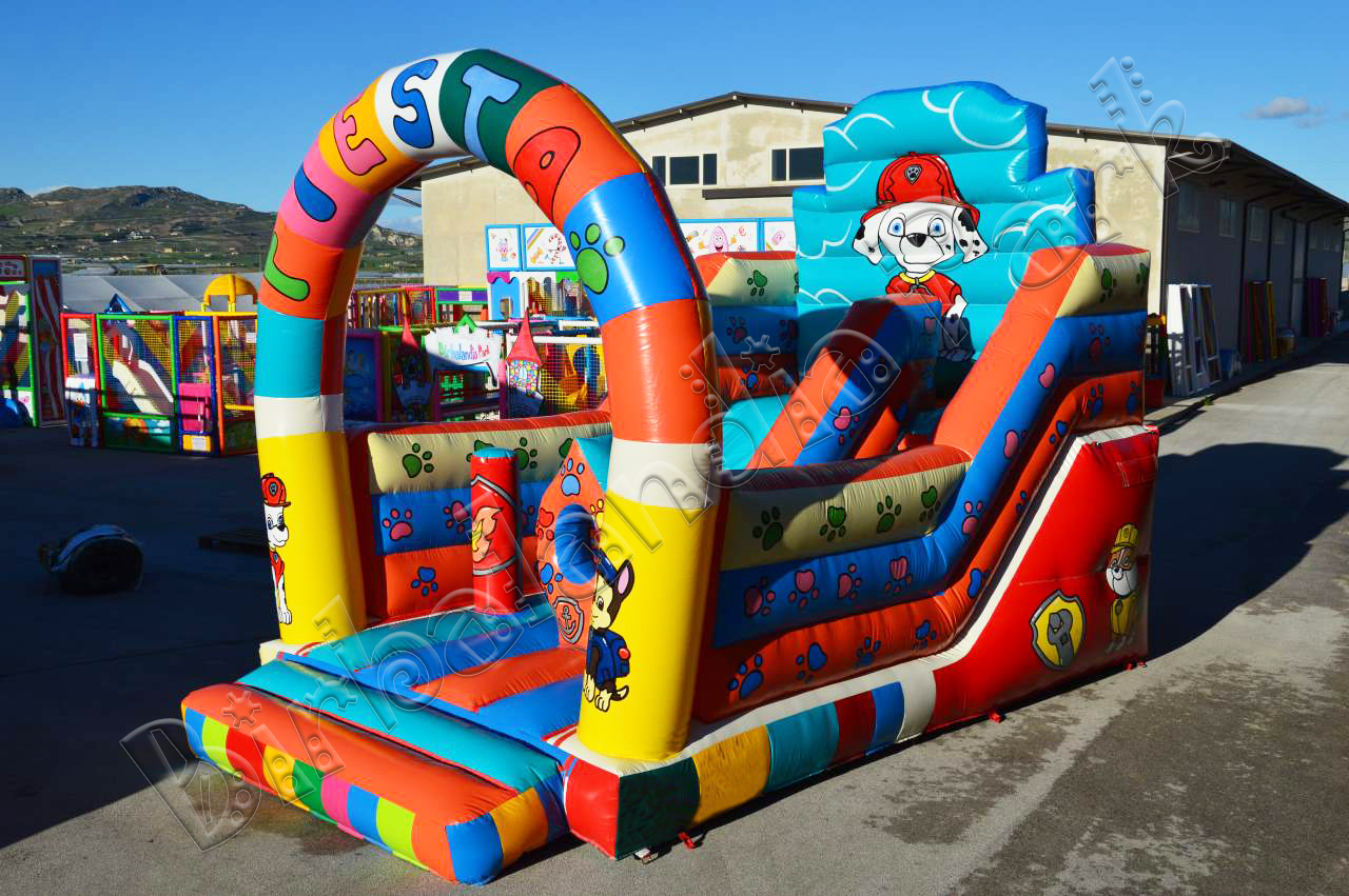 Gonfiabile Scivolo Con Ostacoli Paw Patrol Birbalandia Park