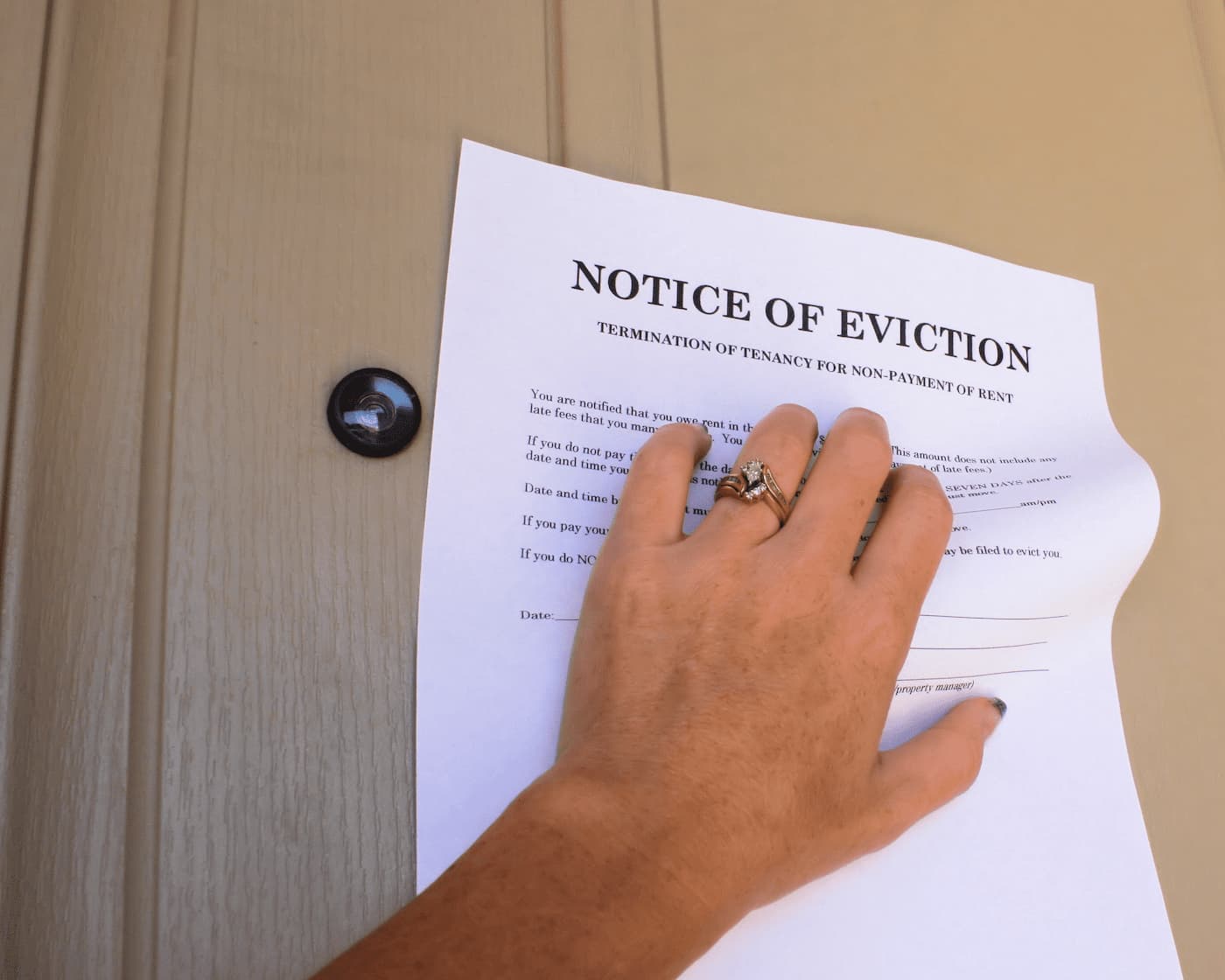 Notice of Eviction Tenant relief act