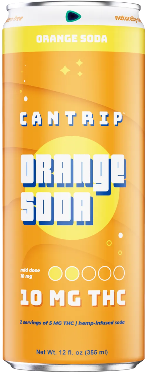 The Cantrip Orange Soda can.