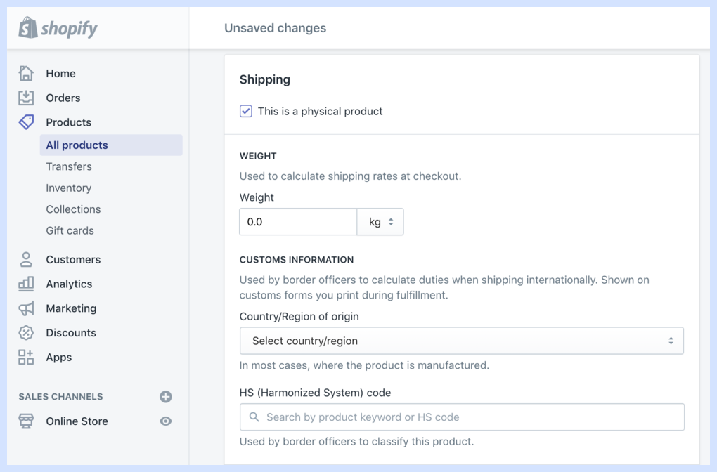 Step 5 to Set Up Your Shopify Store: Choose shipping methods