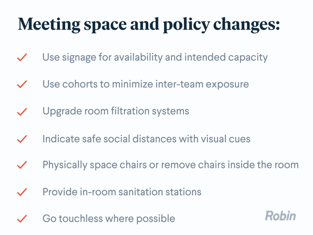 Meeting space and policy change updates