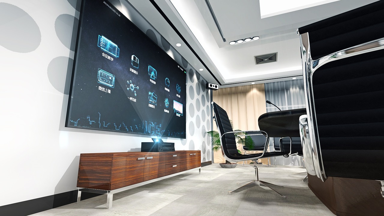 Modern conference room equipment