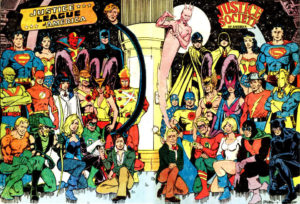 Justice Society of America and Justice League of America DC superhero team lineups
