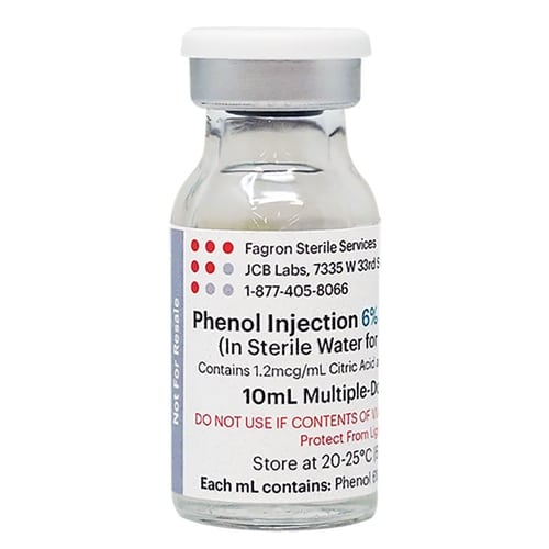 phenol 6 in Water Injection, 6 (60 mg/mL) (600mg/10mL), in a 10 mL Vial