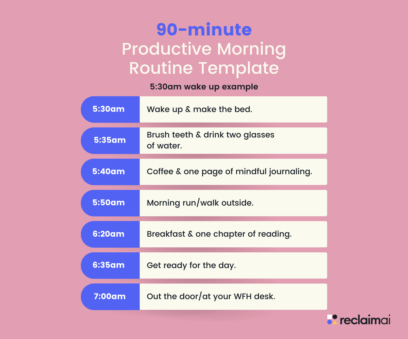8 Productive Morning Routine Tips Free Templates Reclaim